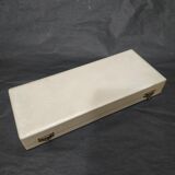 Individual covered box in silver metal
