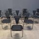 10 chaises de salle à manger postmodernes par Belgochrom, années 1980
