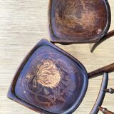 Pair of Thonet bistro chairs with flower decor, art nouveau