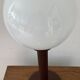Lampe vintage des années 70 en métal et opaline