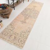 3x12 Cream Beige Persian Runner Rug 86x358Cm SK 17433