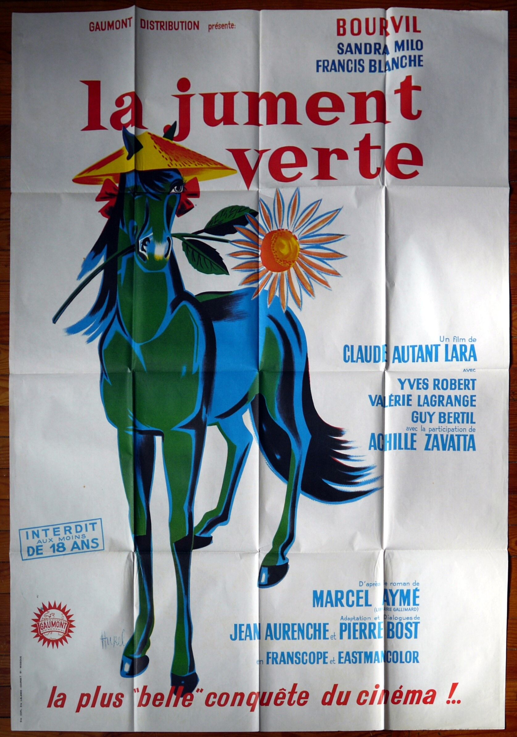 THE Green Mare - Original movie poster - Bourvil