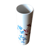 Vase roll leonor mataillet ceramic painting flowers vintage