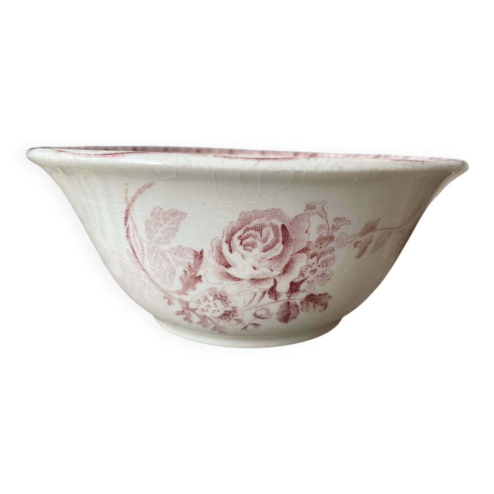 Ancient ironstone bowl from Choisy-le-Roi.