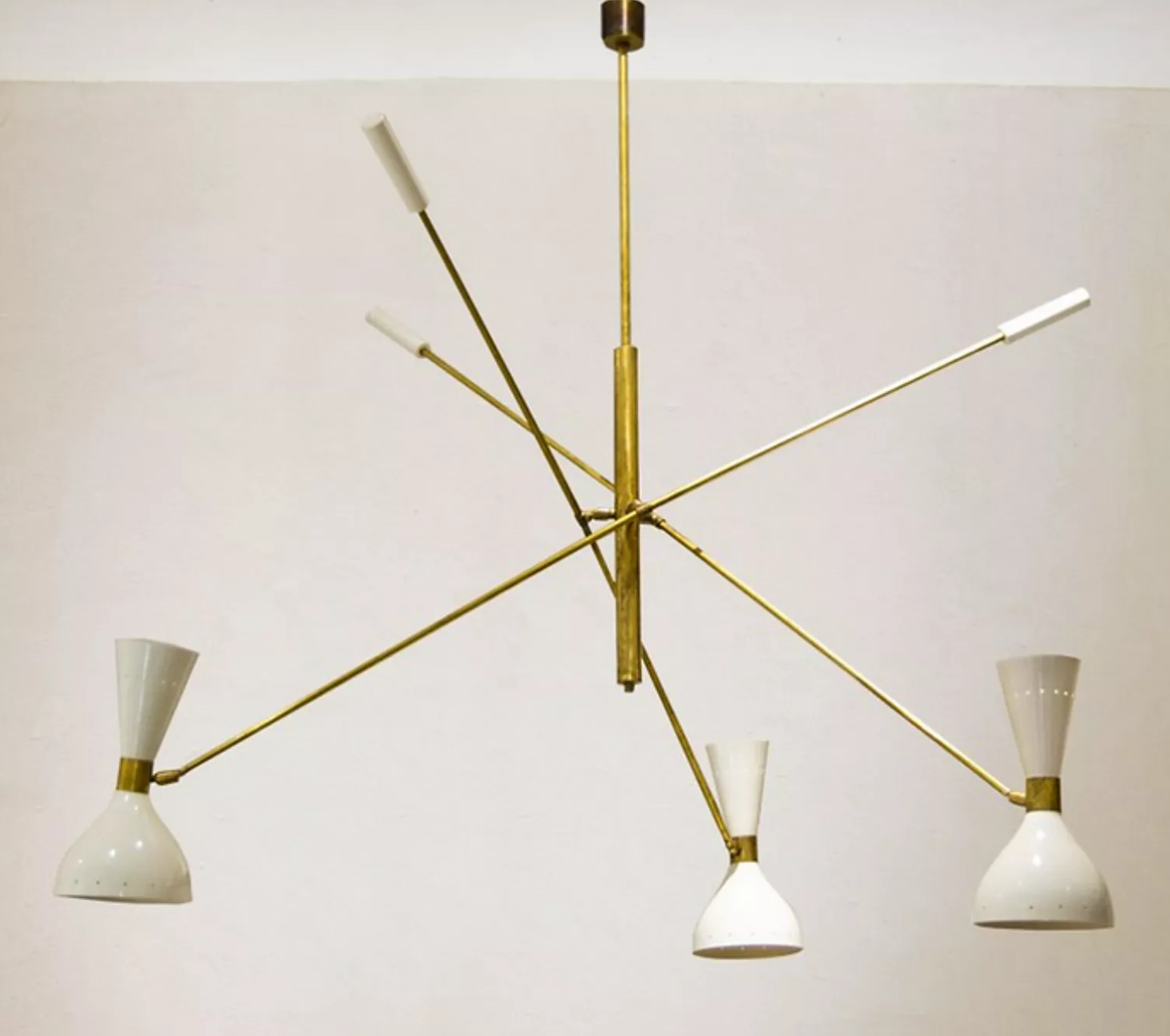 Moonlight 3-arm white pendulum chandelier