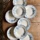 Lot de 8 assiettes creuses anciennes en terre de fer - modèle Régence
