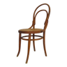 Bistro chair in wood and canework. The 50's