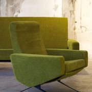 Set de salon canapé - 2 fauteuils design 1960 par Paul Geoffroy Troika Airborne