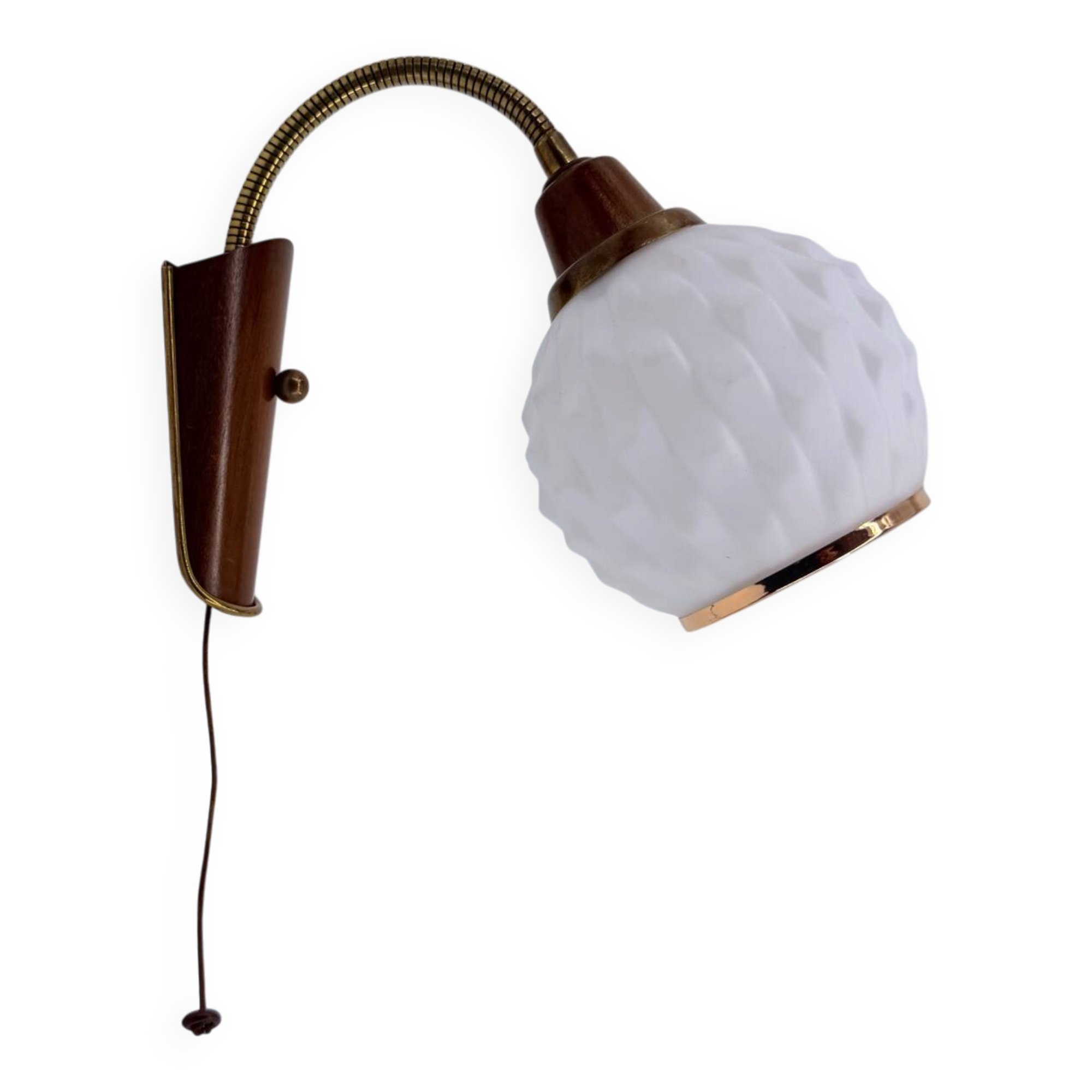 Vintage teak wall lamp