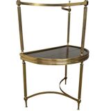 Set de 2 tables basses vintage en laiton, 1970