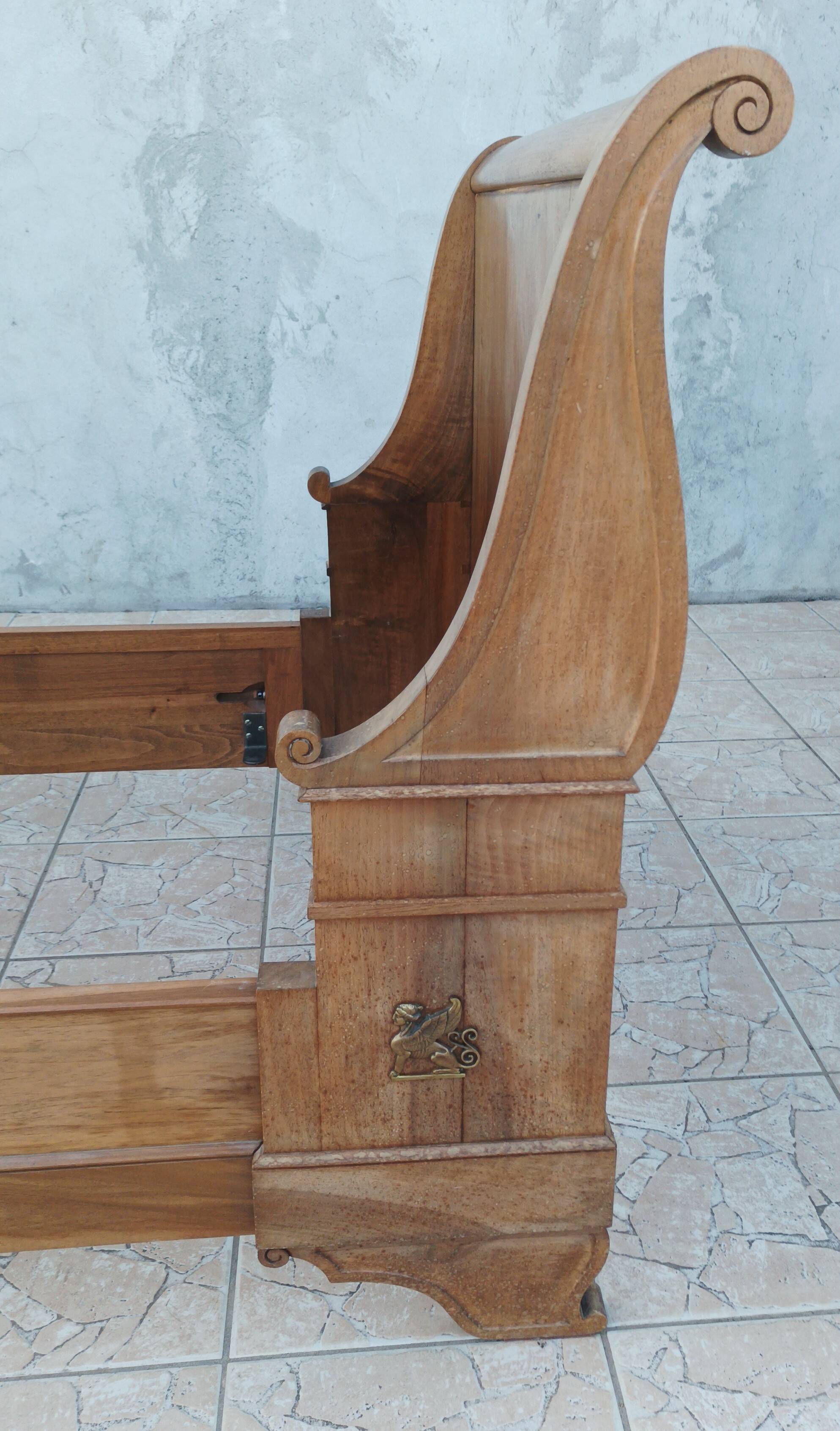 Empire style mahogany bed