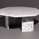 Coffee table made of marble, 8 corners