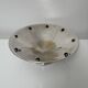 Fruit bowl centerpiece silver metal cabochon