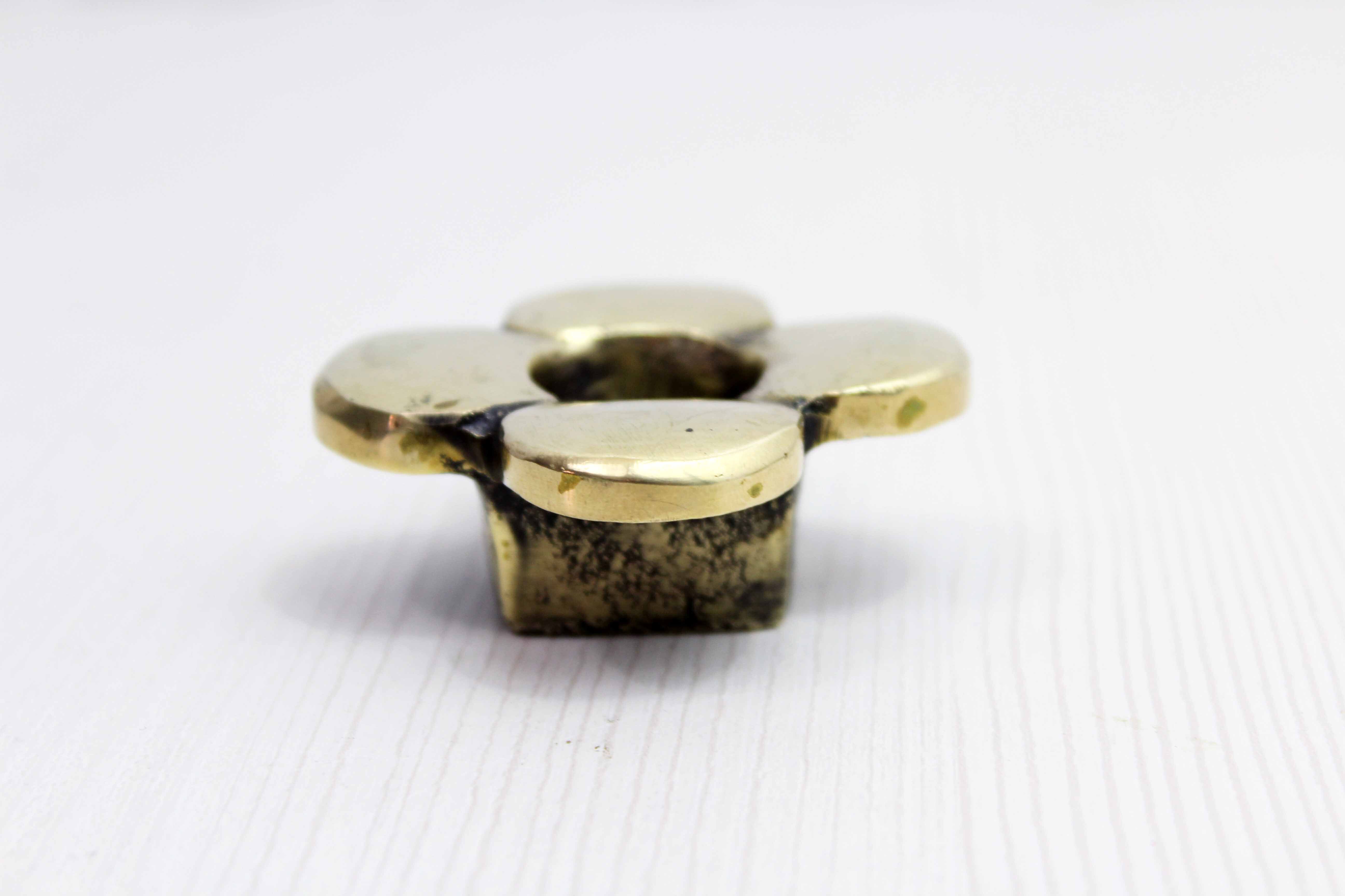 Bronze flower candle holder 1960