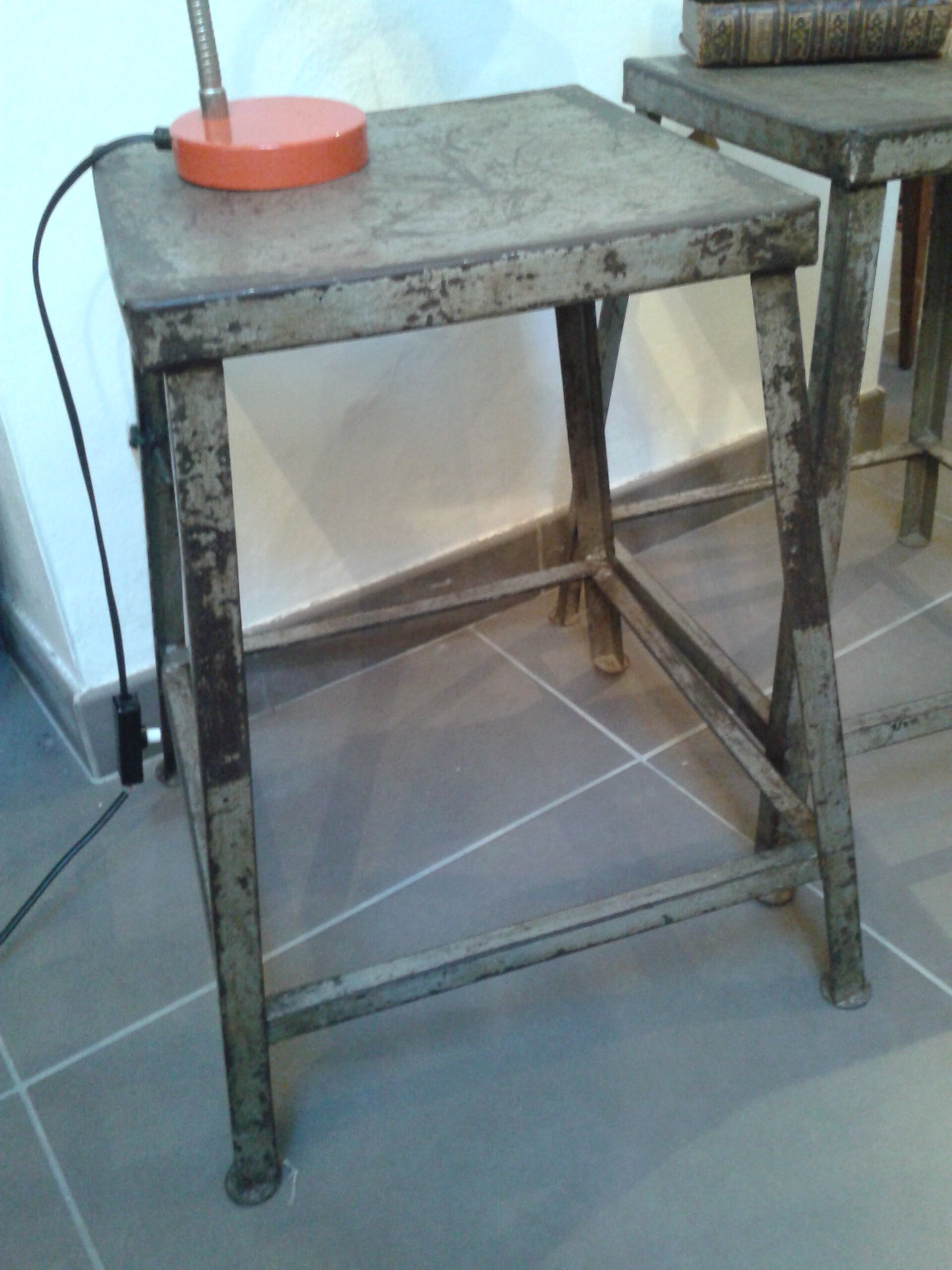 Square iron or stool table