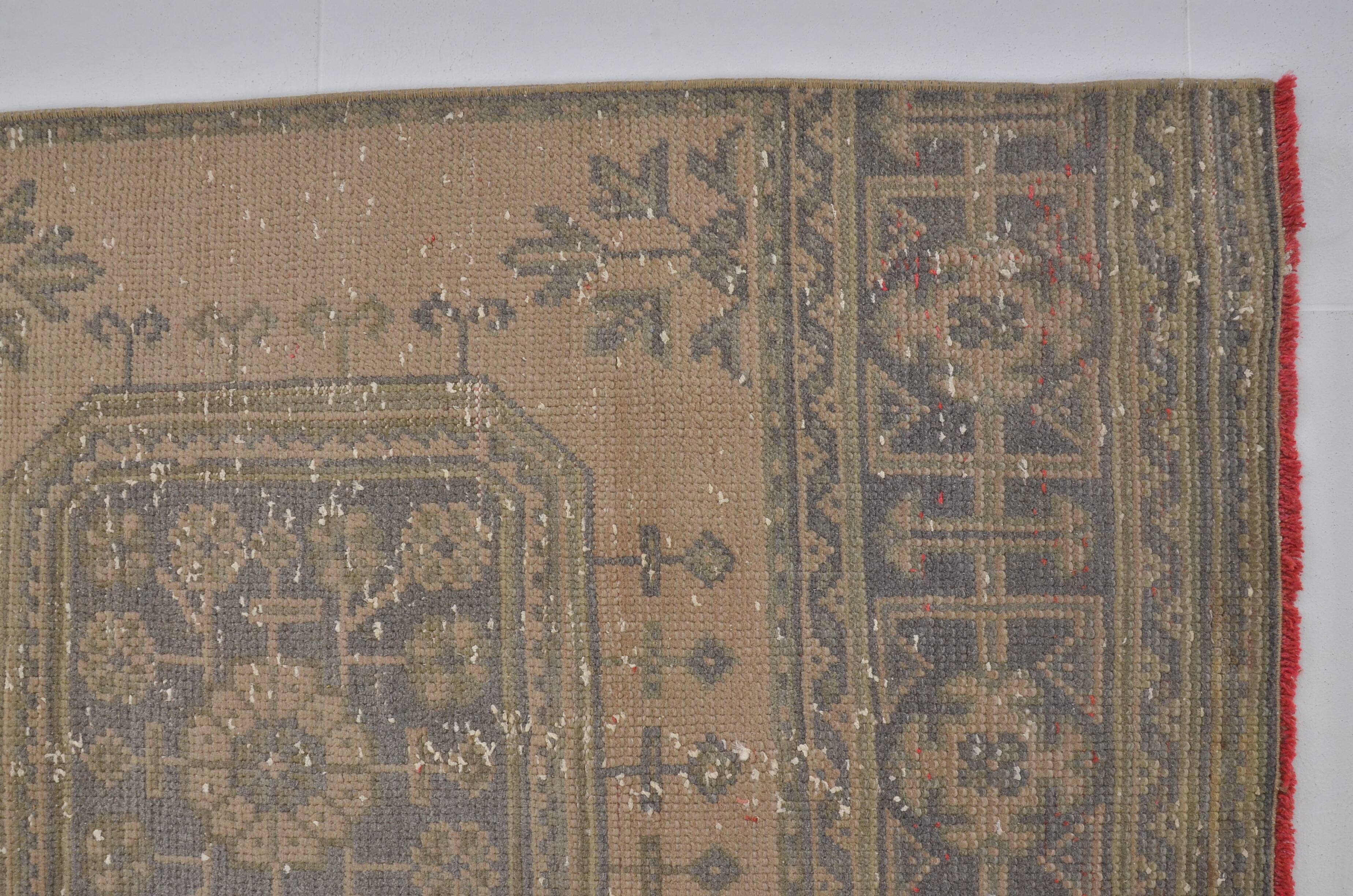 Anatolian oushak hallway runner rug