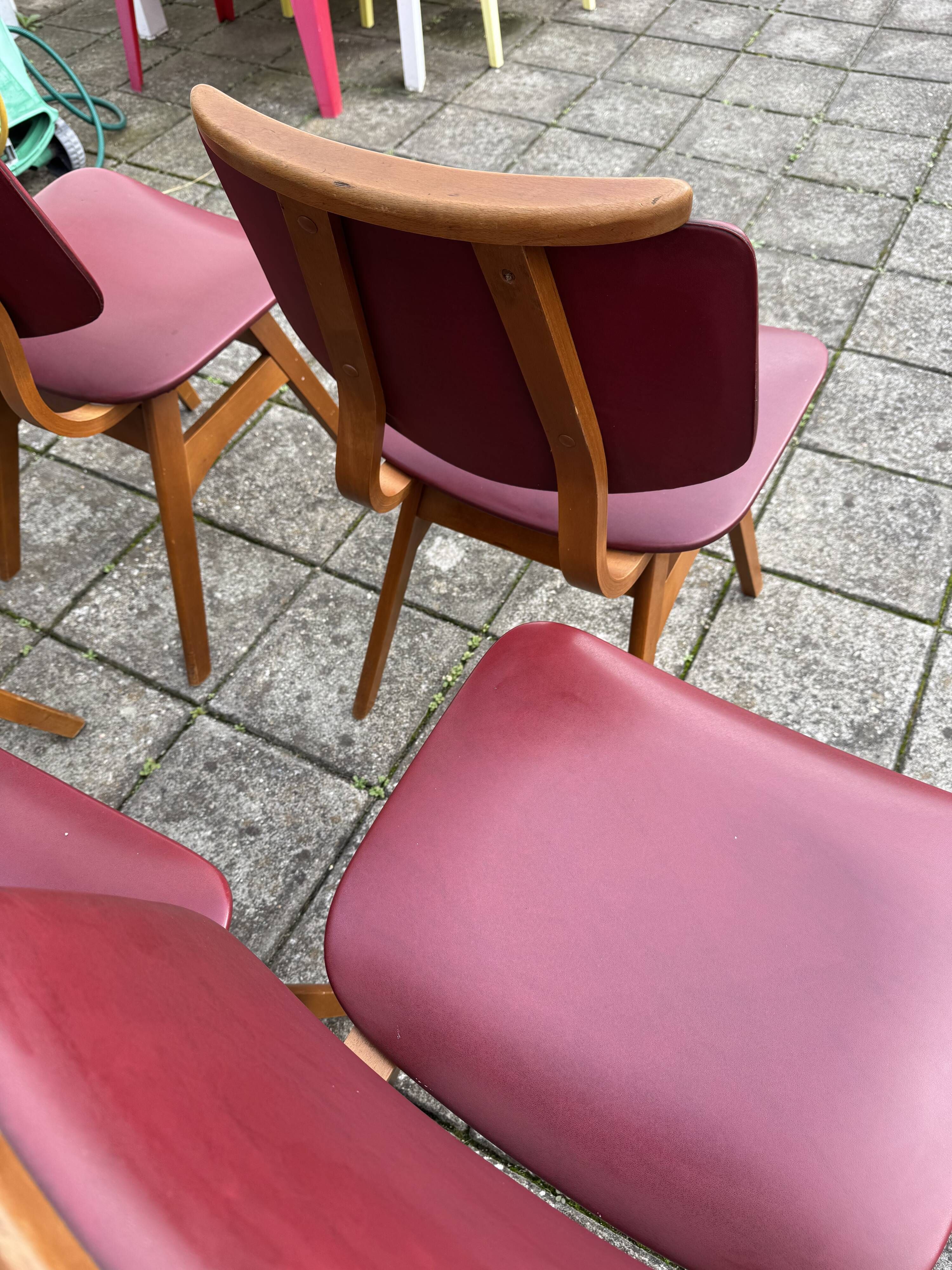 Ensemble de 5 chaises Pynock vintage