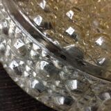 Round ceiling lamp in bubbled glass vintage 60s 70s