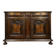Louis XIII period Burgundy sideboard in solid oak and walnut circa 1680