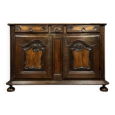 Louis XIII period Burgundy sideboard in solid oak and walnut circa 1680