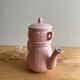 Old pink earthenware coffee pot Esprit Digoin Sarreguemines