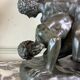 Large bronze after the antique preserved in the Uffizi in Florence, the wrestlers around 1880.