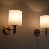 Pair of Scandinavian brass and acrylic appliques from Nafa 1970