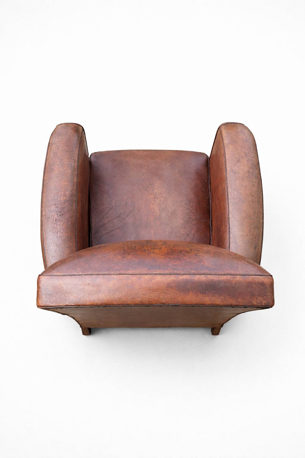 Pair of leather club armchairs – Mid-20th century