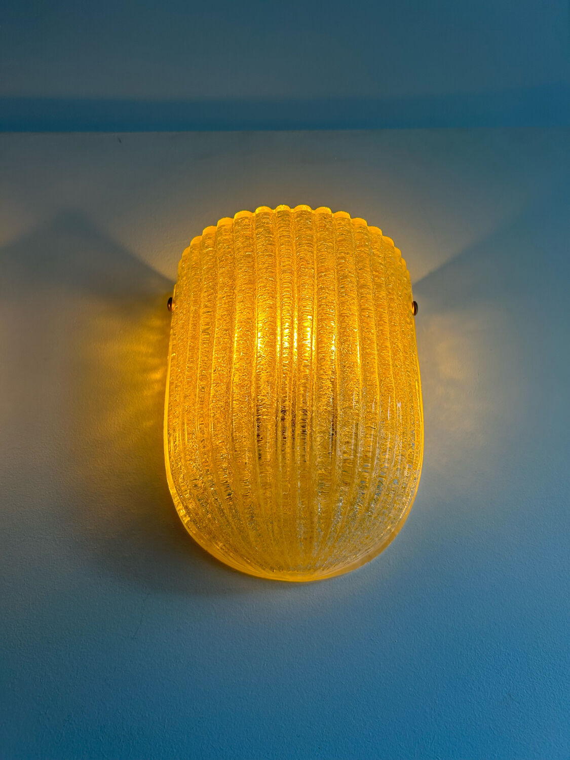 Pair of vintage murano wall lamps, zonca italy 1970