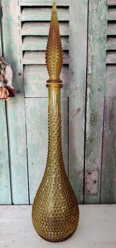 Bottle / carafe italian empoli amber