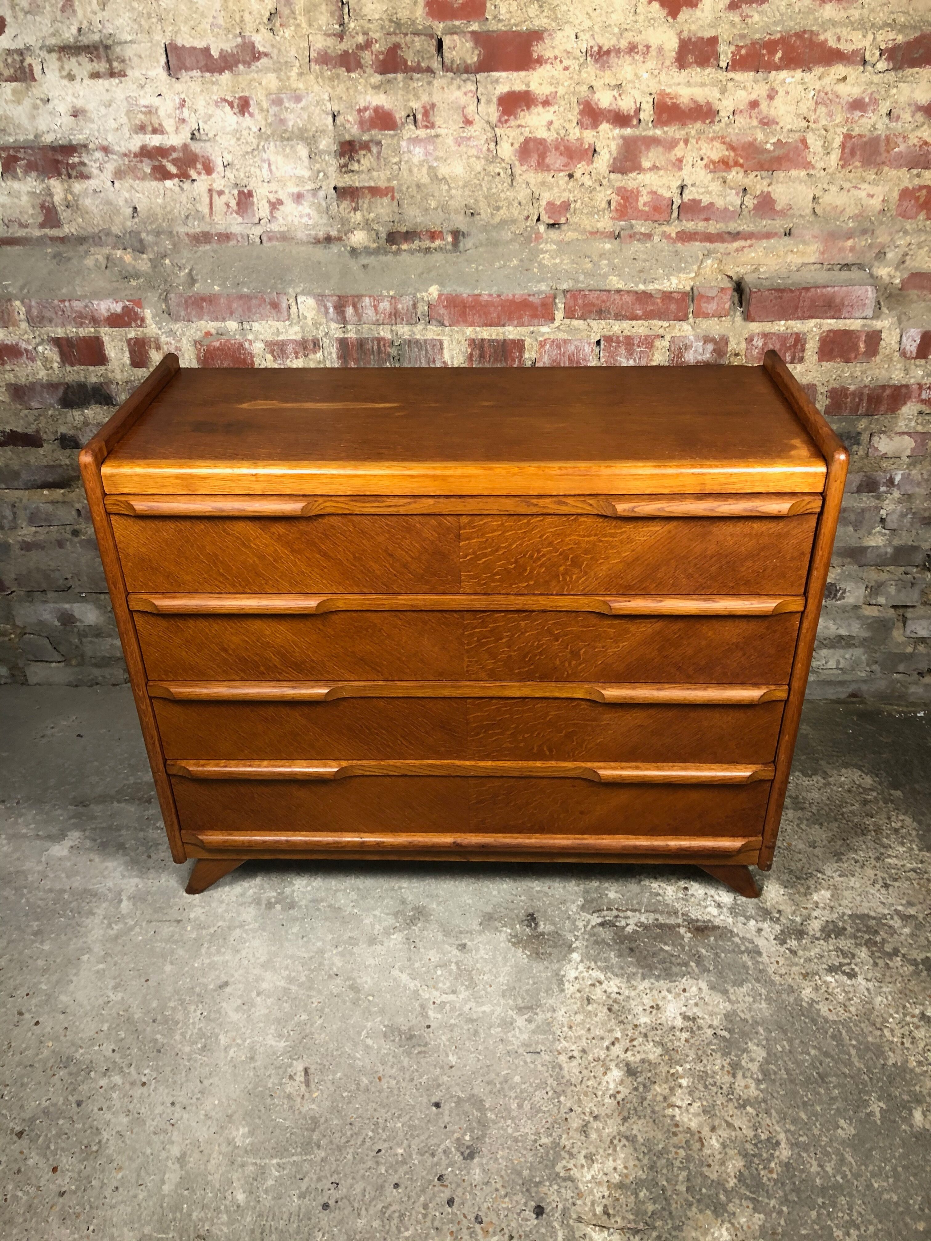 Commode scandinave vintage en teck et placage