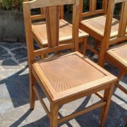 6 wooden chairs, 1950s