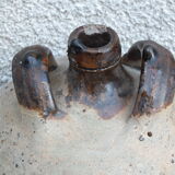Glazed clay oil jar - ancient pottery