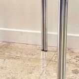 1970s coffee table glass and chrome steel
