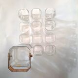 Servizio 11 Bicchieri con portaghiaccio, Tumbler Designer Cini Boeri Per Arnolfo Di Cambio.