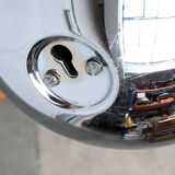 Chrome mushroom table or wall lamp in German mid-century space style by Klaus Hempel for Kaiser Leuchten, 1970s.