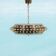 Midmod glass and brass suspension, Orrefors Sweden