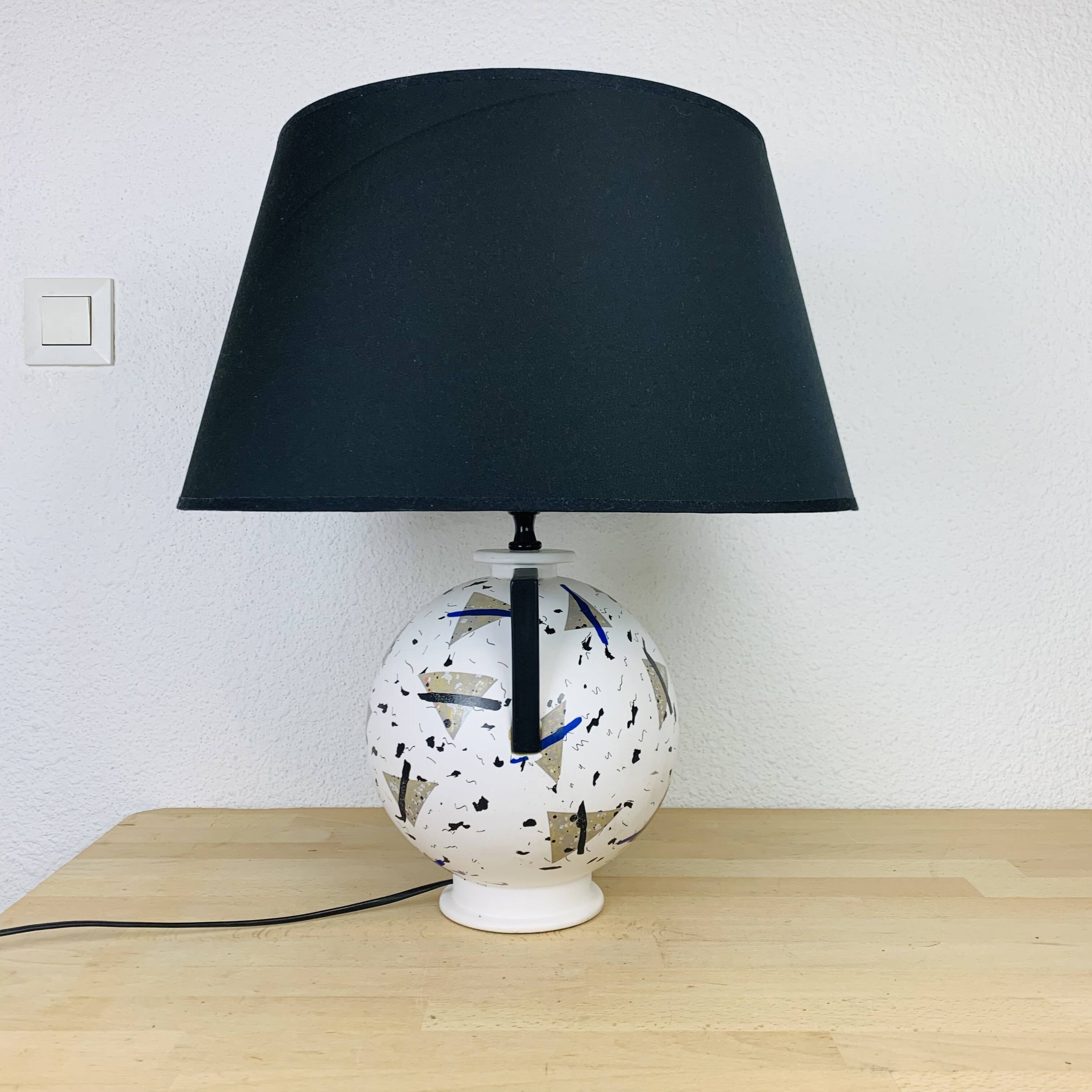 80s postmodern ceramic lamp