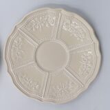 2 luncheon cups off-white earthenware Lunéville décor relief France