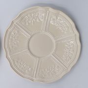 2 luncheon cups off-white earthenware Lunéville décor relief France