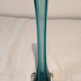 Blue colored glass soliflore vase