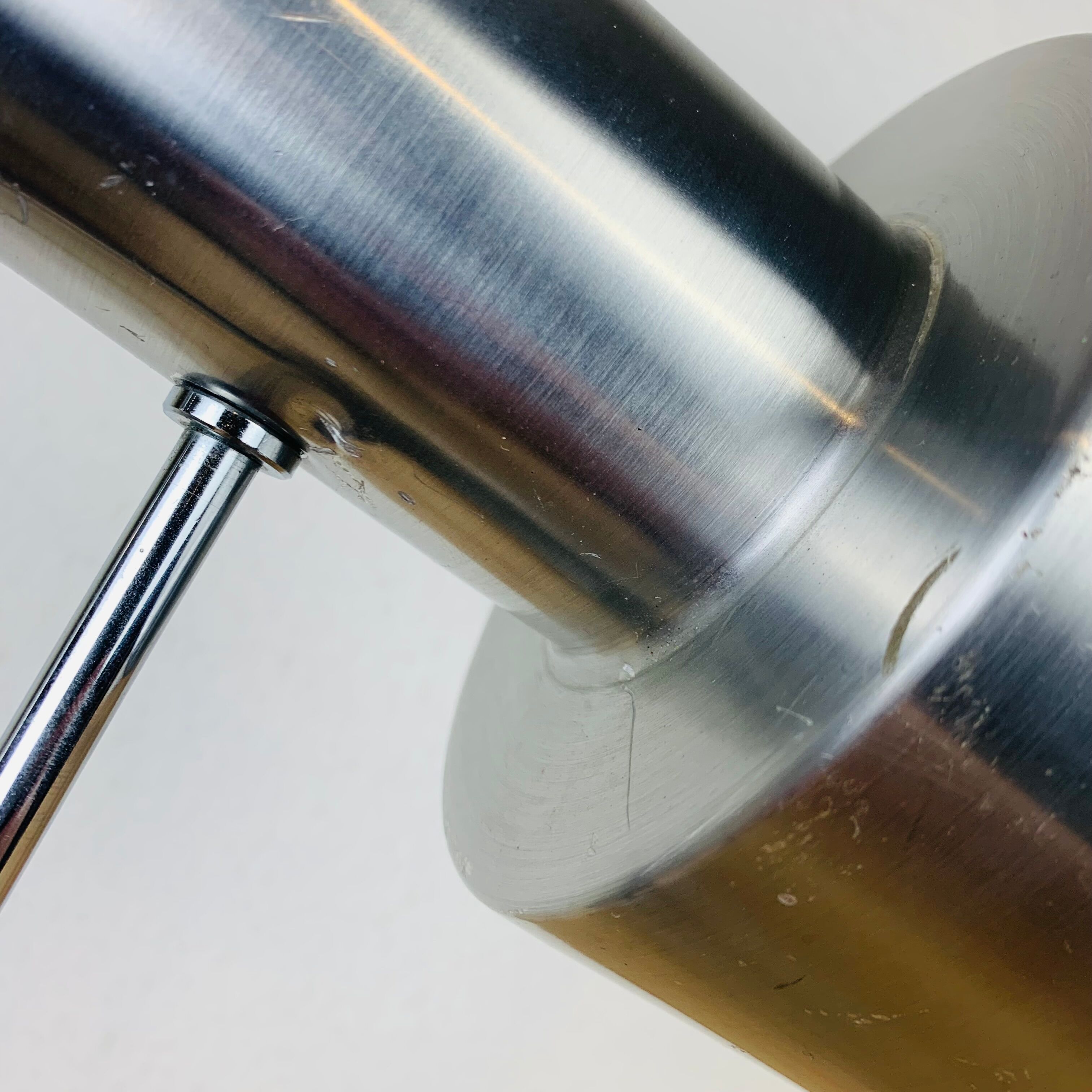 Vintage lamp brushed aluminum 50/60s