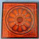 Vintage 5 Villeroy and Boch small tiles, 1960s-70s, orange flowers