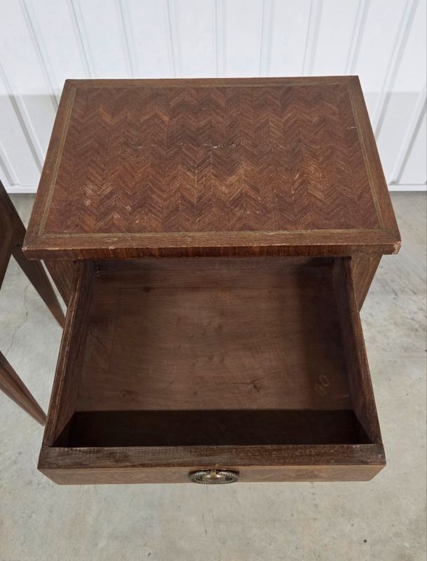 Pair of Louis XVI style bedside tables
