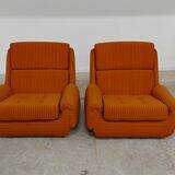 Complete orange salon JITONA in Atlantis Space Age style from the 1970s.
