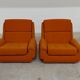Complete orange salon JITONA in Atlantis Space Age style from the 1970s.