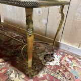 Neoclassical style coffee table with glass