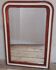 Miroir Louis Philippe H112xL76 laque bordeaux blanc crème