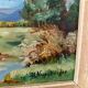 Peinture paysage de campagne signée
