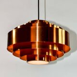 Pair of Midcentury Copper Pendants by Jo Hammerborg for Fog & Mørup, 1960s